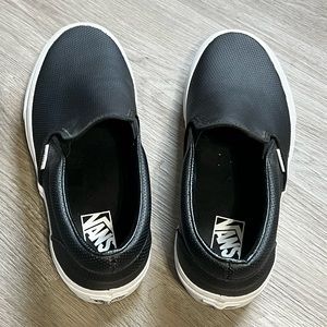 Perf Leather Slip On Vans